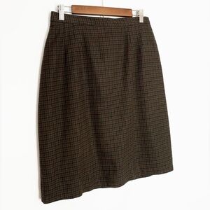Vintage Wool Plaid Skirt